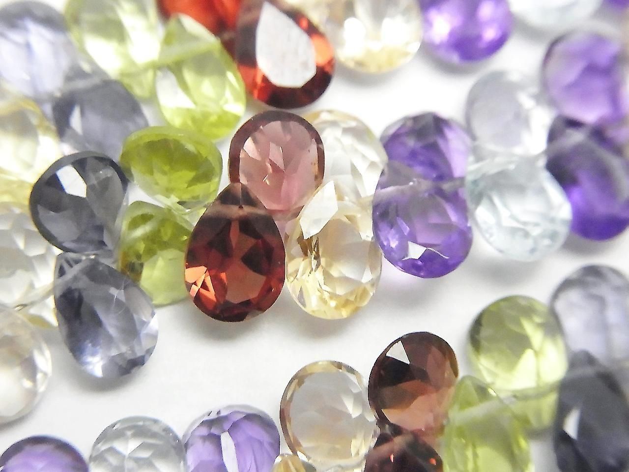 High Quality Mixed Stone AAA Pear shape Faceted 7x5mm half or 1strand beads (28pcs )