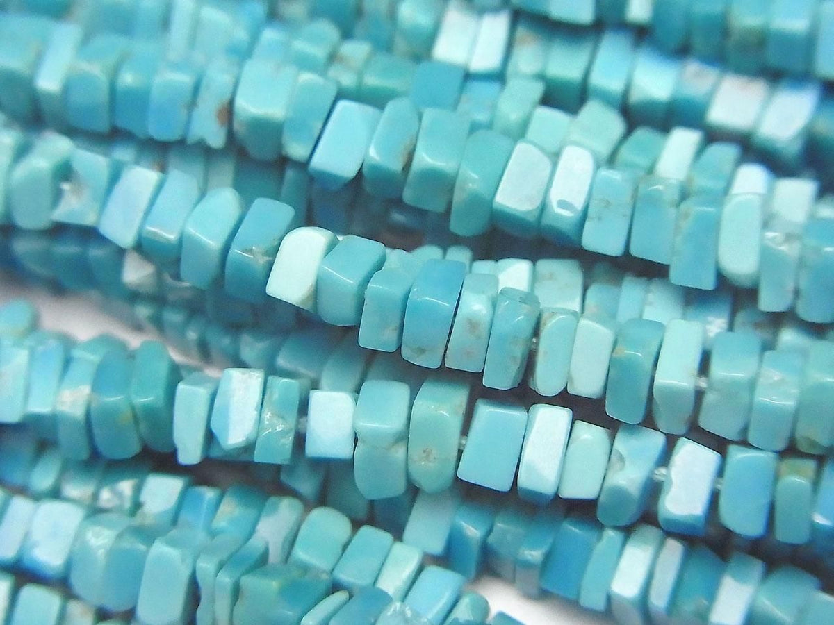 Arizona Kingman Turquoise AA++ Square Rondelle (Disc) Half or 1strand beads (approx. 16 inches/40 cm)