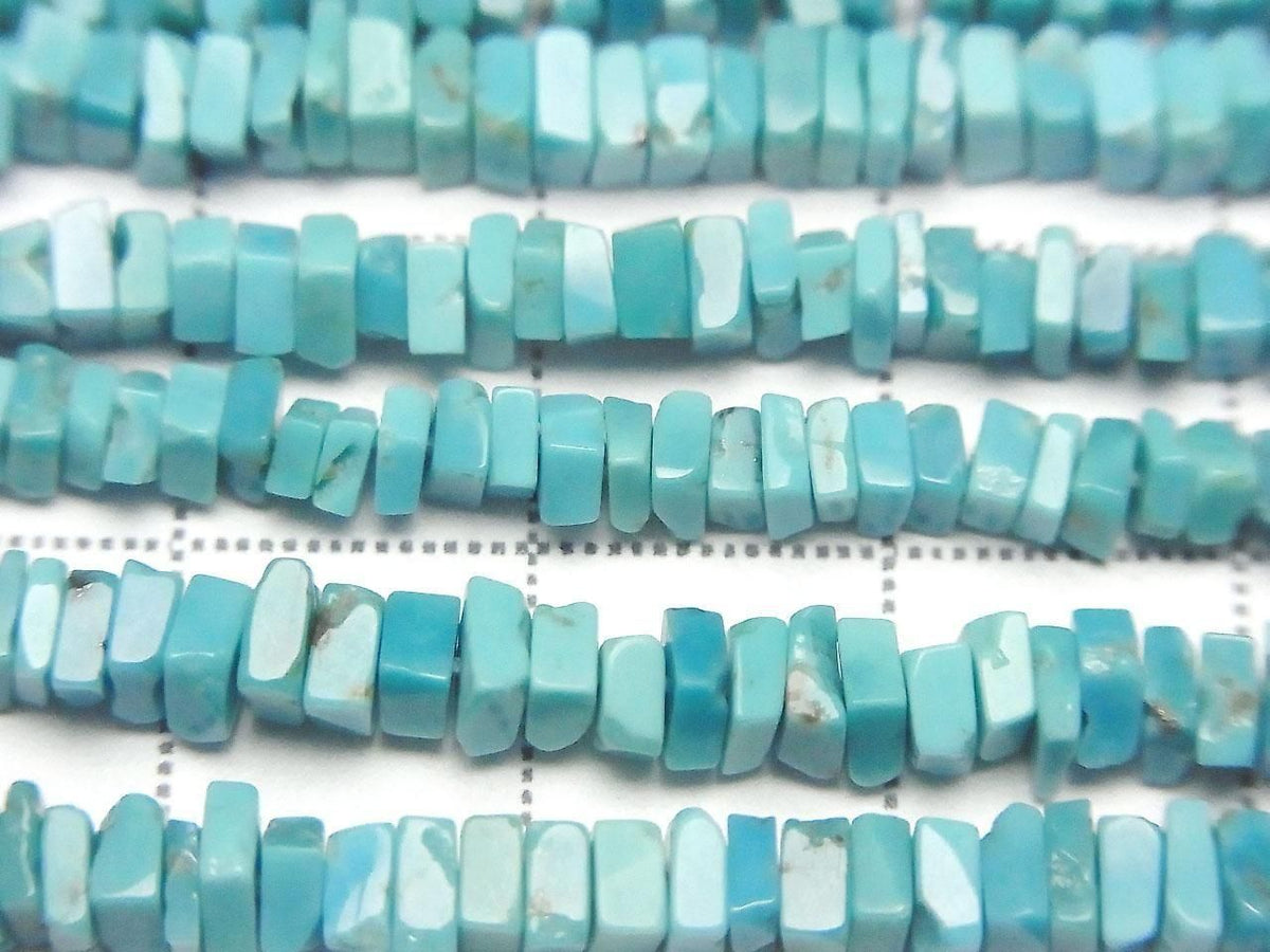 Arizona Kingman Turquoise AA++ Square Rondelle (Disc) Half or 1strand beads (approx. 16 inches/40 cm)