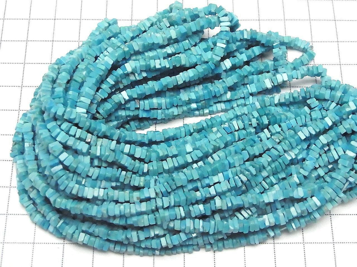 Arizona Kingman Turquoise AA++ Square Rondelle (Disc) Half or 1strand beads (approx. 16 inches/40 cm)