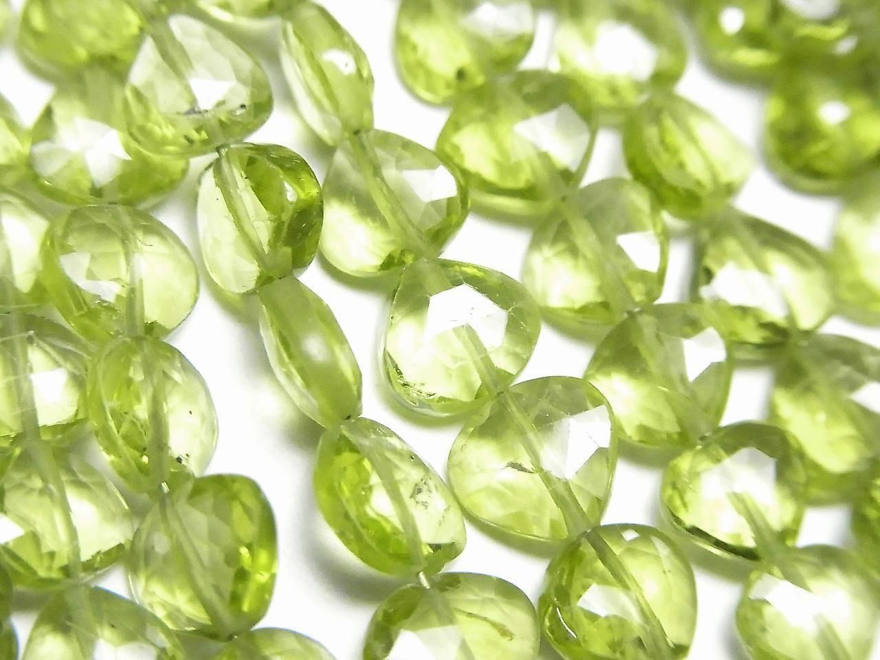 High Quality Peridot AAA- Vertical Hole Chestnut Shape half or 1strand beads (aprx.7inch/18cm)