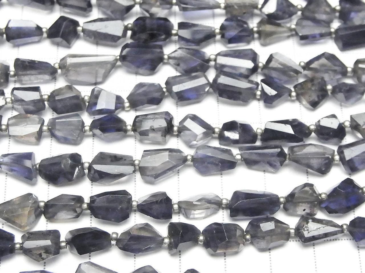 Iolite AA++ Faceted Nugget half or 1strand beads (aprx.9inch/23cm)