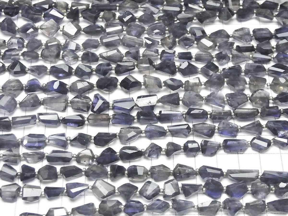 Iolite AA++ Faceted Nugget half or 1strand beads (aprx.9inch/23cm)