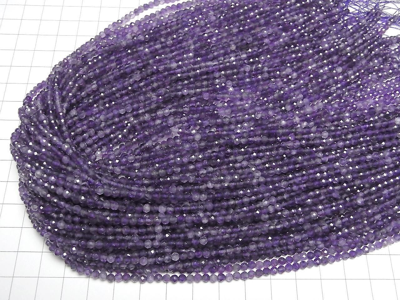 Amethyst AA+ Faceted Round 3mm 1strand beads (aprx.15inch/37cm)