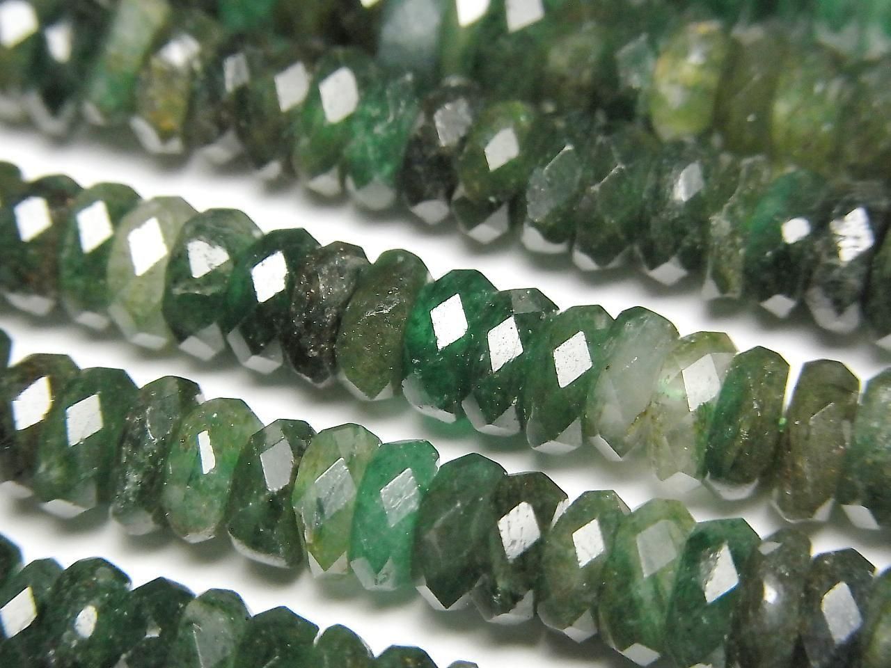 Green Mica AA+ Faceted Button Rondelle 6x6x2mm half or 1strand beads (approx. 15inch/36cm) High Quality!