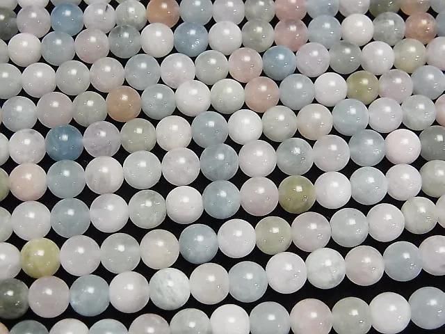 Beryl Mix (Multicolor Aquamarine) AA+ Round 6mm half or 1strand beads (approx. 15 inches/38 cm)
