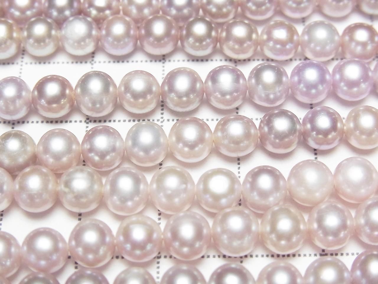 Fresh Water Pearls AA++ Potato 5.5-6mm Natural Color Classic Purple 1strand beads (approx. 15inch/37cm)