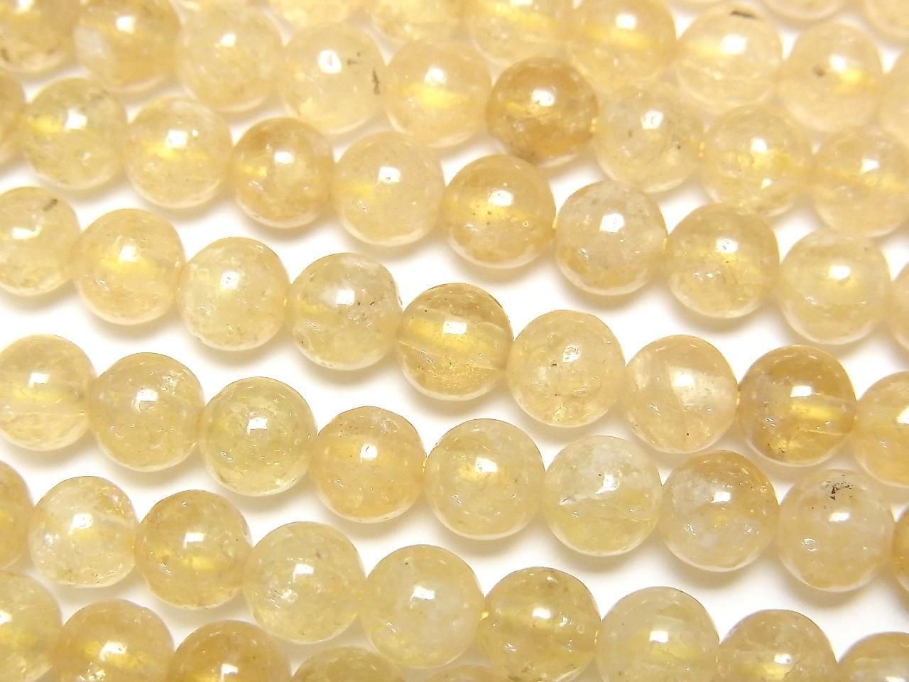 Yellow Garnet Round 6mm half or 1strand beads (approx. 15 inches/38 cm)