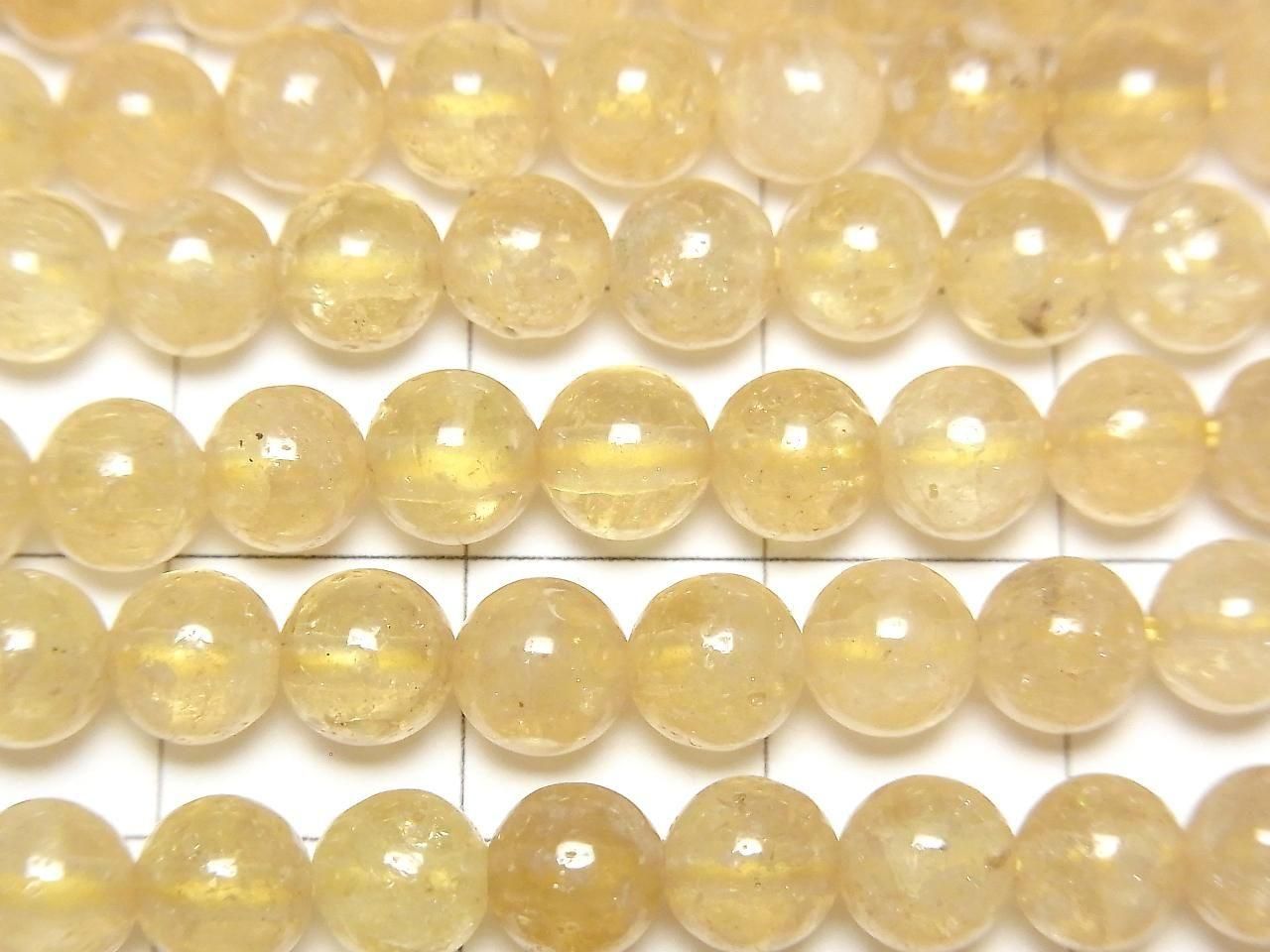 Yellow Garnet Round 6mm half or 1strand beads (approx. 15 inches/38 cm)