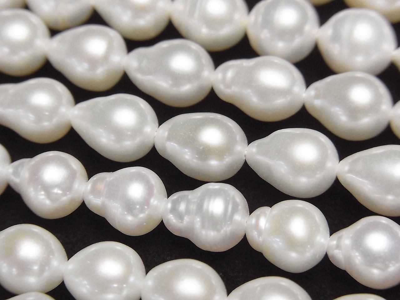 Fresh Water Pearls AA Drop-Rice 8x7x7mm White 1strand beads (approx. 15inch/37cm)