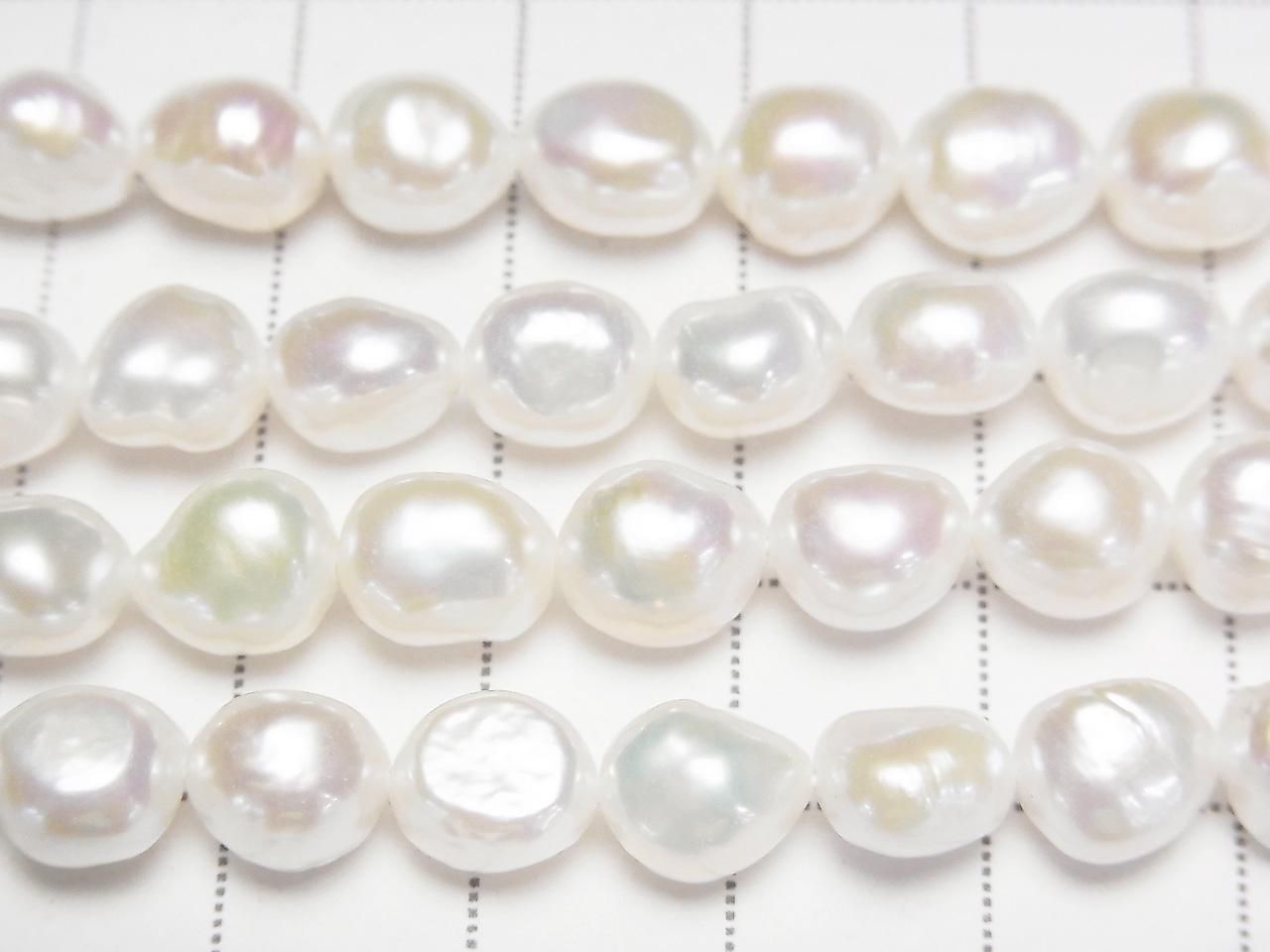 Fresh Water Pearls AA Baroque 7-8mm White 1strand beads (approx. 15 inches/37 cm)