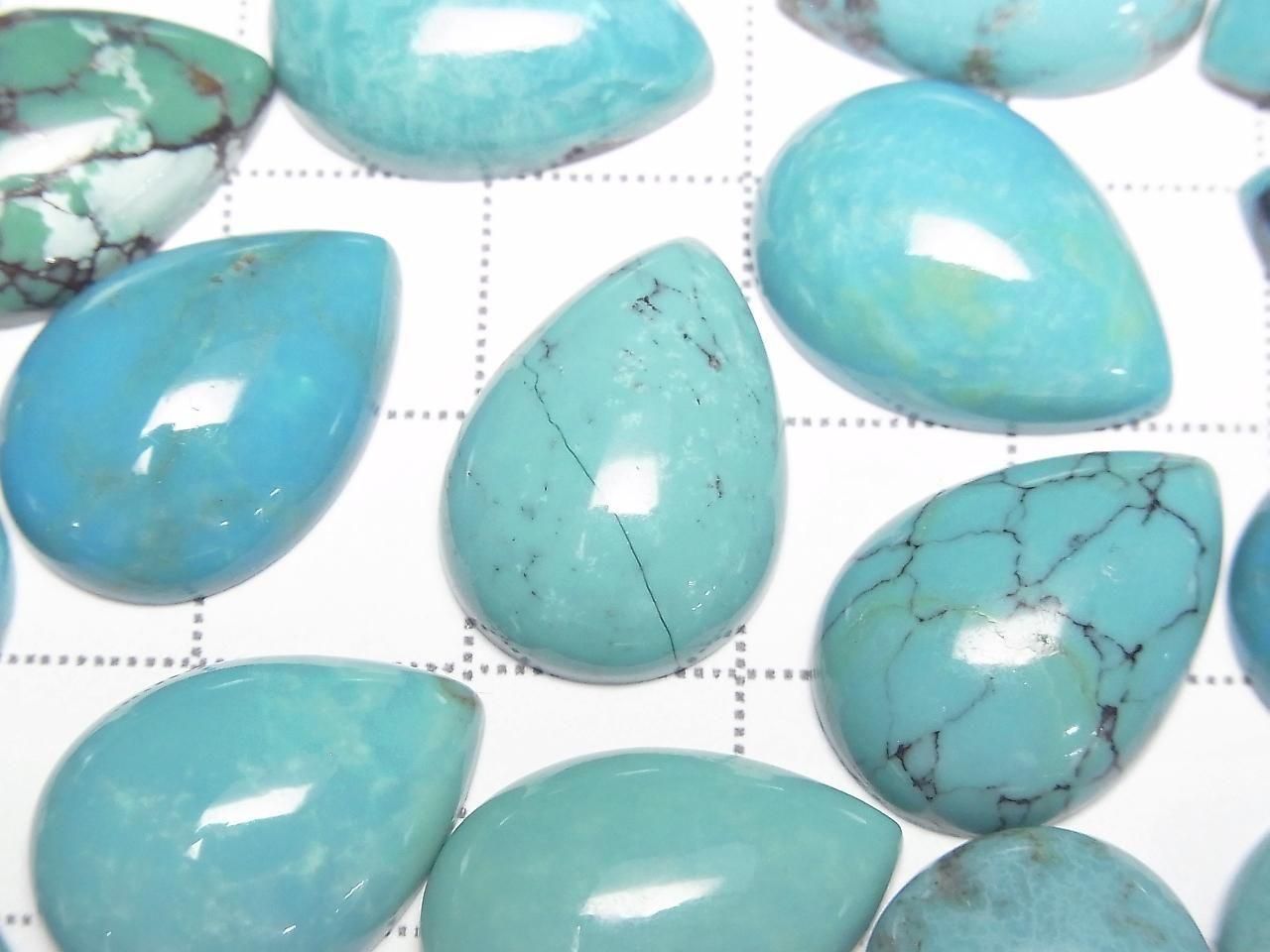 Turquoise AA++ Pear shape Cabochon 18x13mm 1pc
