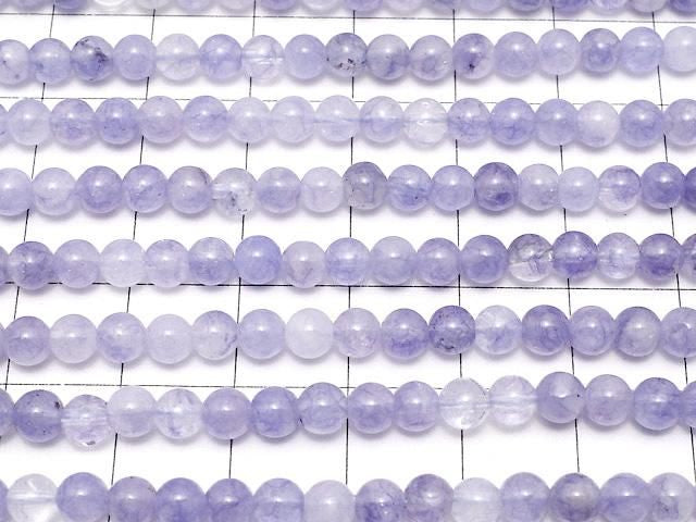 Purple Jade Round 4mm 1strand beads (approx. 15 inches/36 cm)
