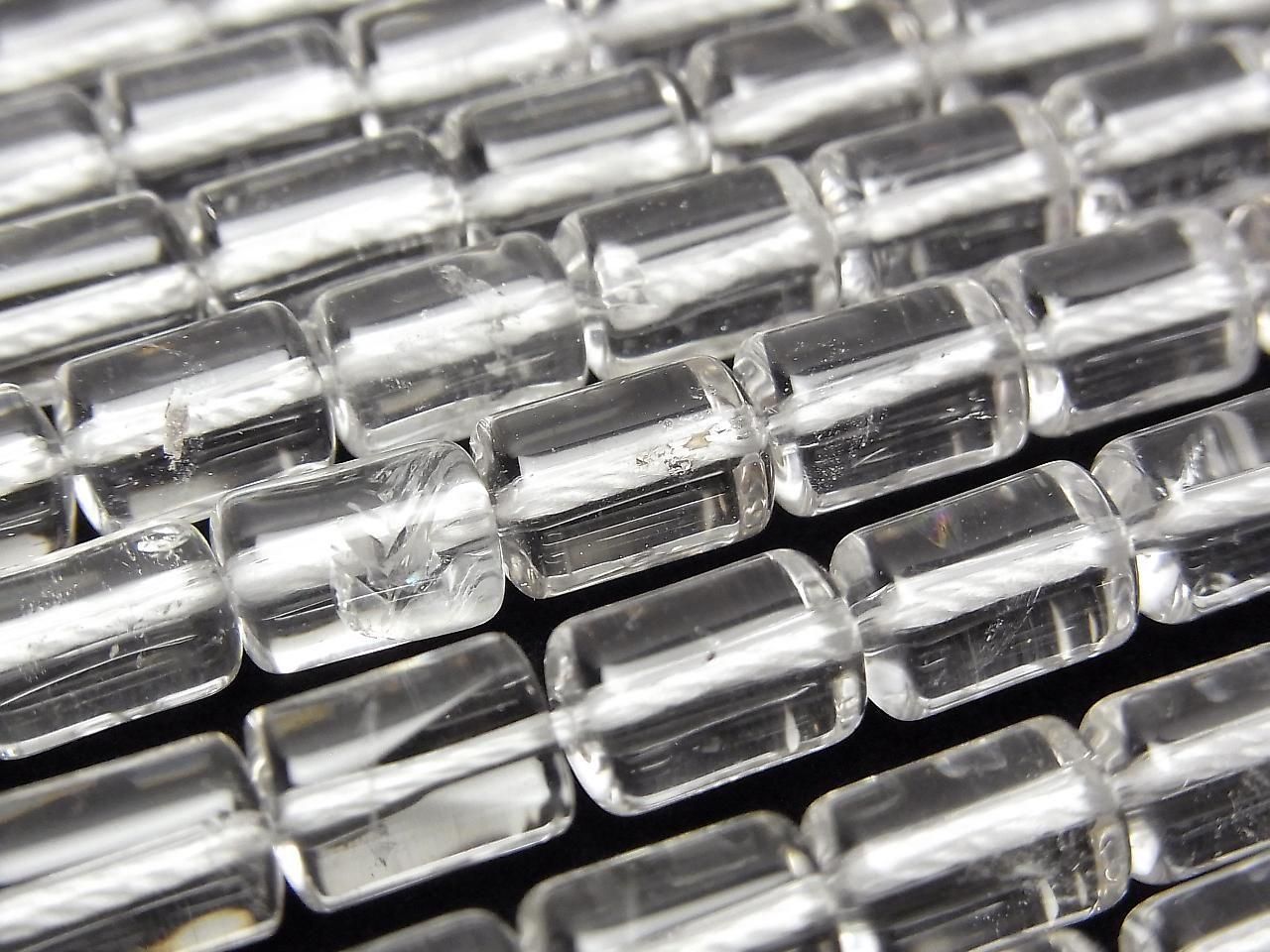 Crystal AAA- Tube 8x6x6mm half or 1strand beads (approx. 15inch/38cm)