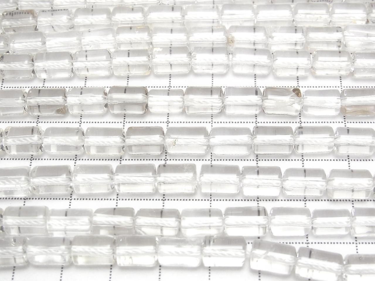 Crystal AAA- Tube 8x6x6mm half or 1strand beads (approx. 15inch/38cm)