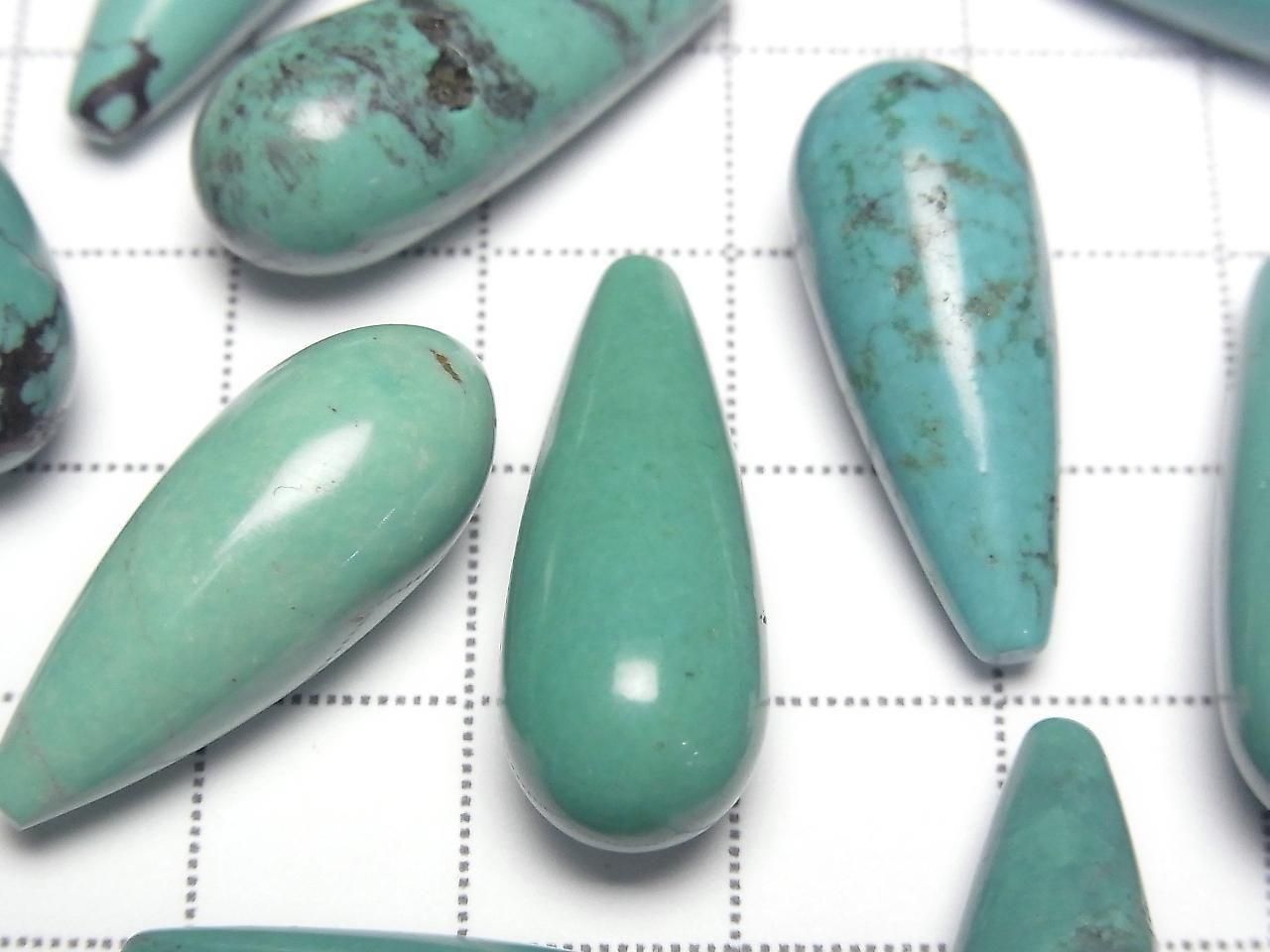 Turquoise AA++ Undrilled Drop (Smooth) 25x10mm 1pc