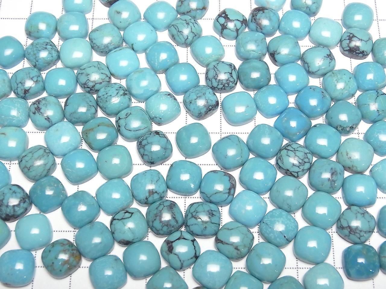 Turquoise AAA- Square Cabochon 10x10mm 2pcs