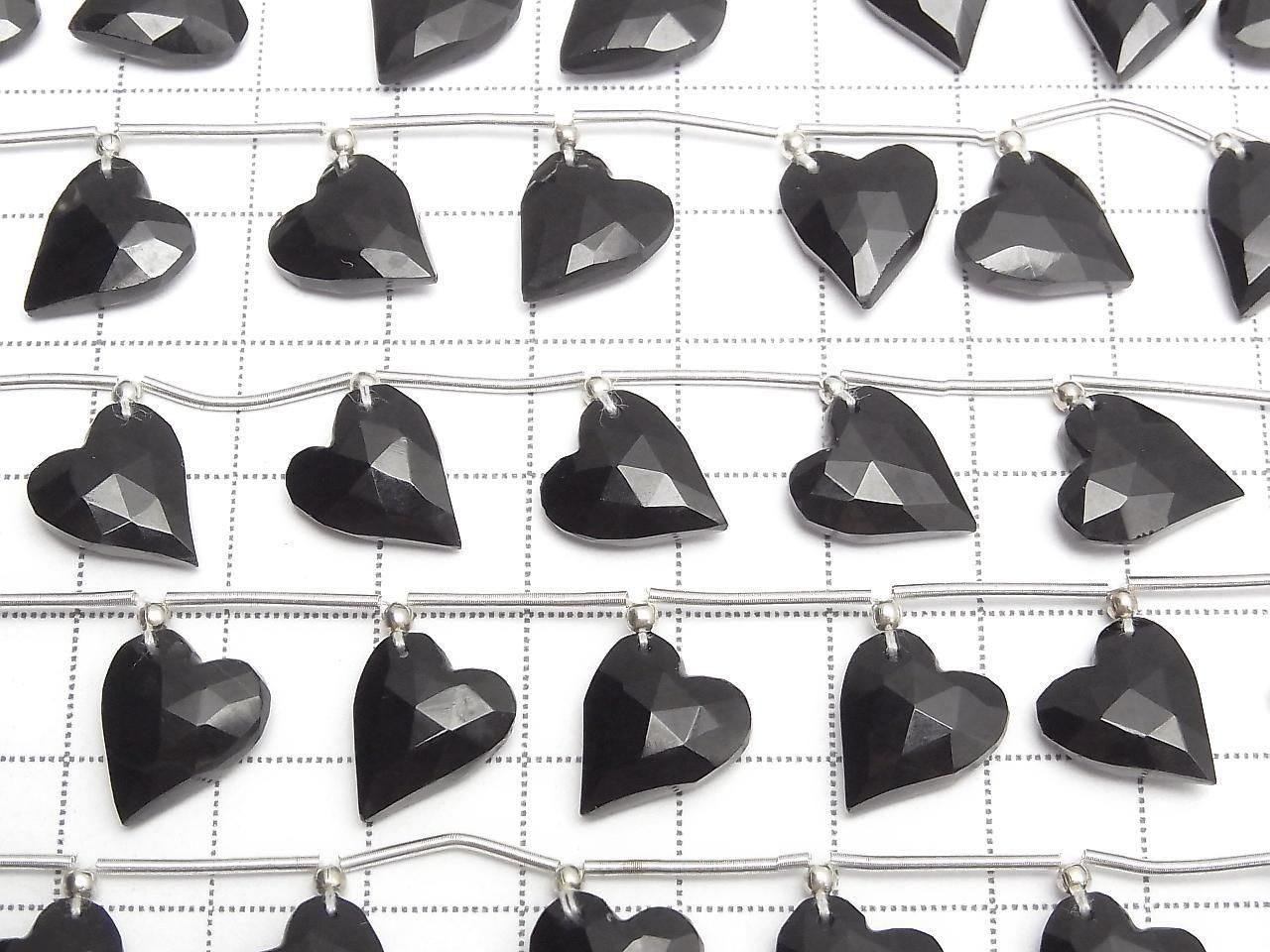 Onyx AAA Heart cut 12x11mm half or 1strand beads (6pcs)