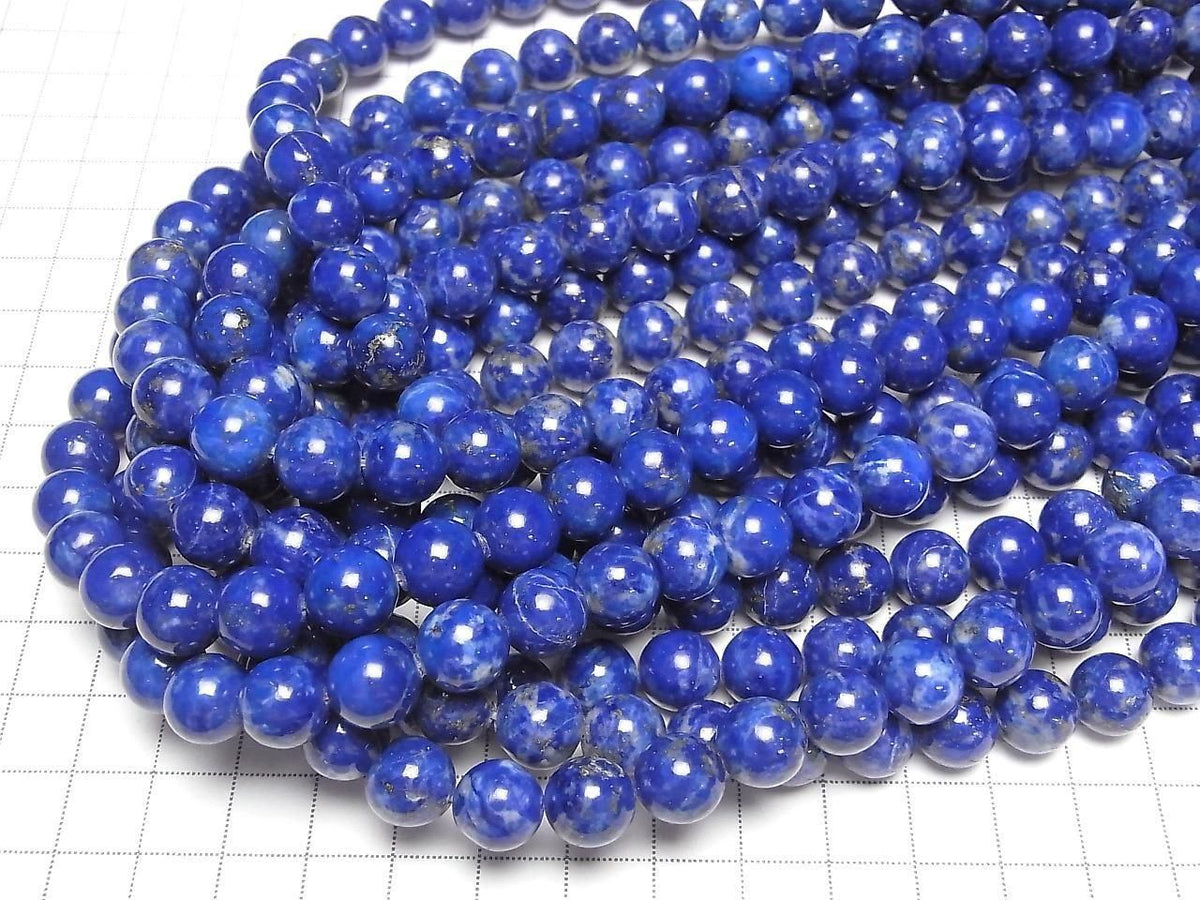 Lapislazuli AA+ Round 10mm half or 1strand beads (aprx.15inch/36cm)