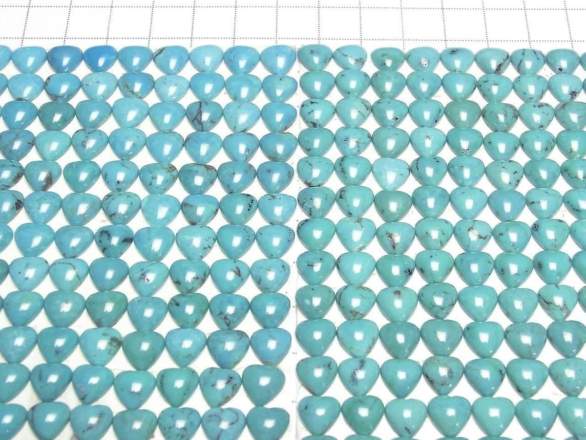 Turquoise AA++ Heart Cabochon 8x8mm 3pcs