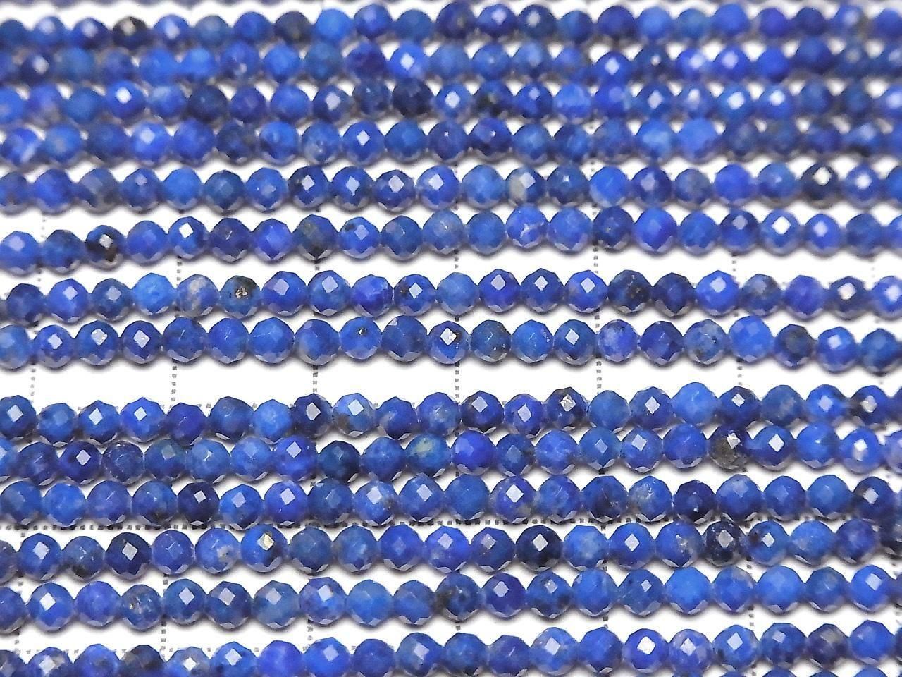 Lapislazuli AA+ Faceted Round 3mm 1strand beads (aprx.15inch/37cm)High Quality!