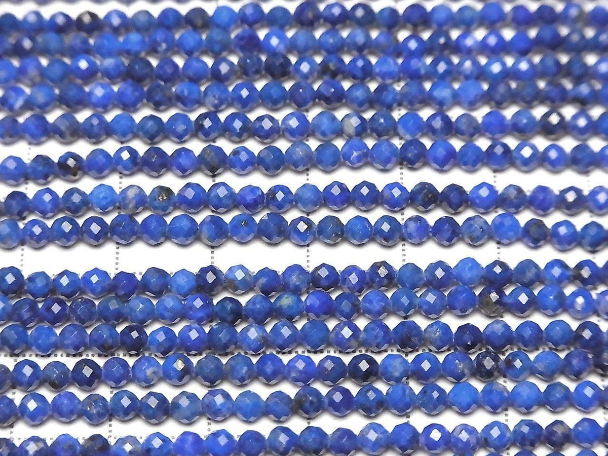 Lapislazuli AA+ Faceted Round 3mm 1strand beads (aprx.15inch/37cm)High Quality!