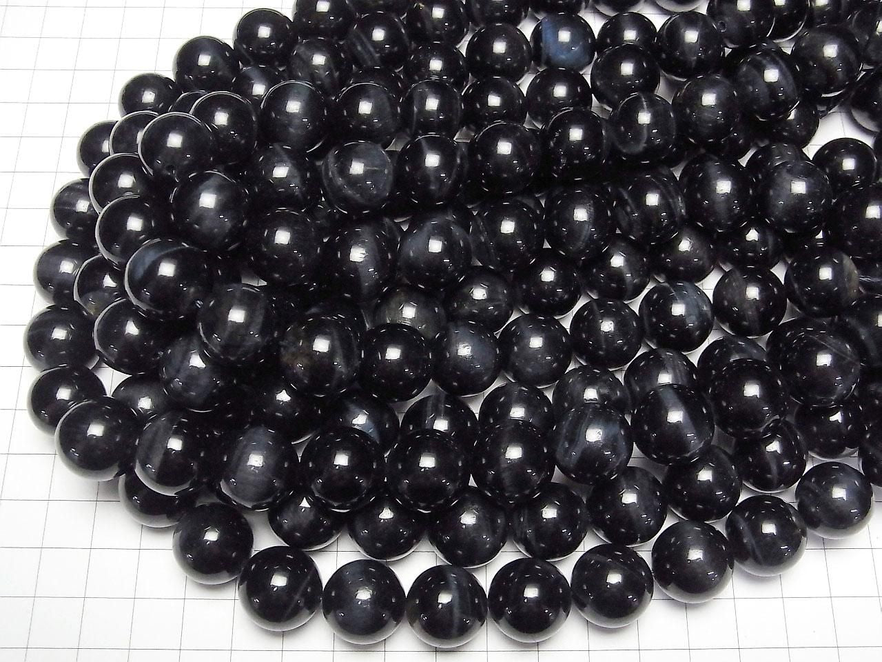 Blue color Tiger's Eye AAA Round 16mm half or 1strand beads (aprx.15inch/36cm)