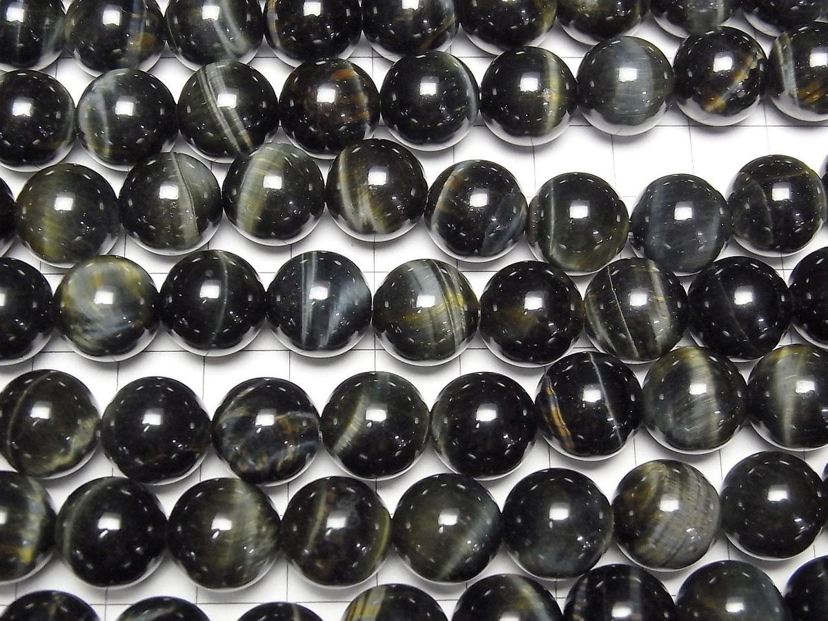 Natural color green tiger's eye AAA Round 12mm half or 1strand beads (approx. 15 inches/36 cm)