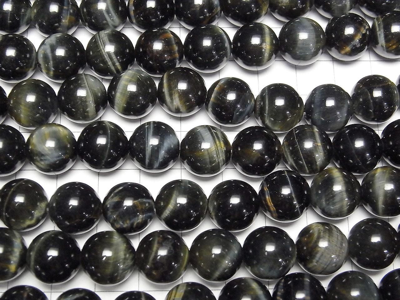 Natural color green tiger's eye AAA Round 12mm half or 1strand beads (approx. 15 inches/36 cm)
