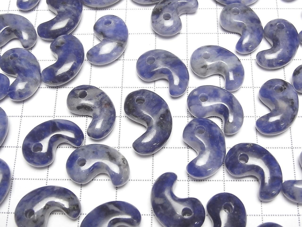 Sodalite AA+ Comma Shaped Bead 18x12mm 2pcs