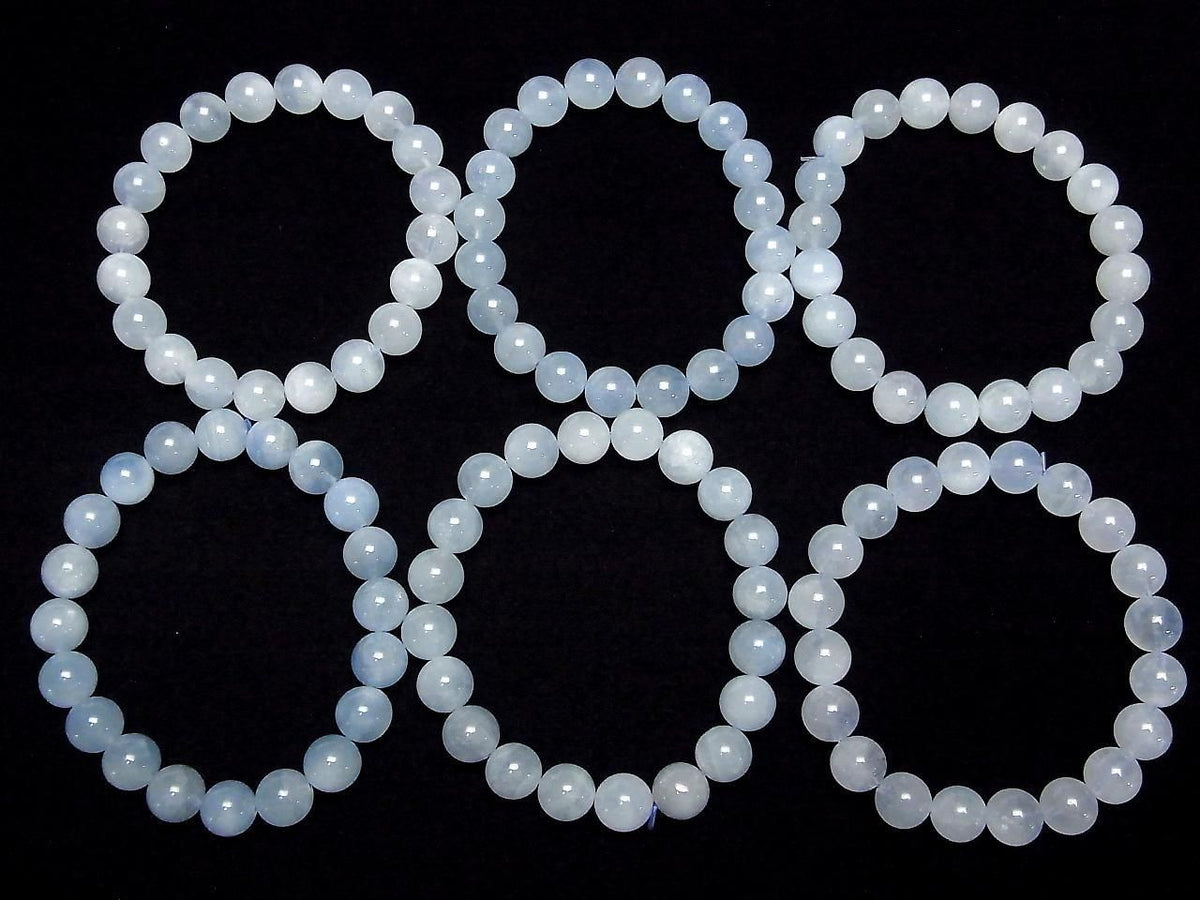 Aquamarine AAA- Round 9.5mm 1strand beads (Bracelet)