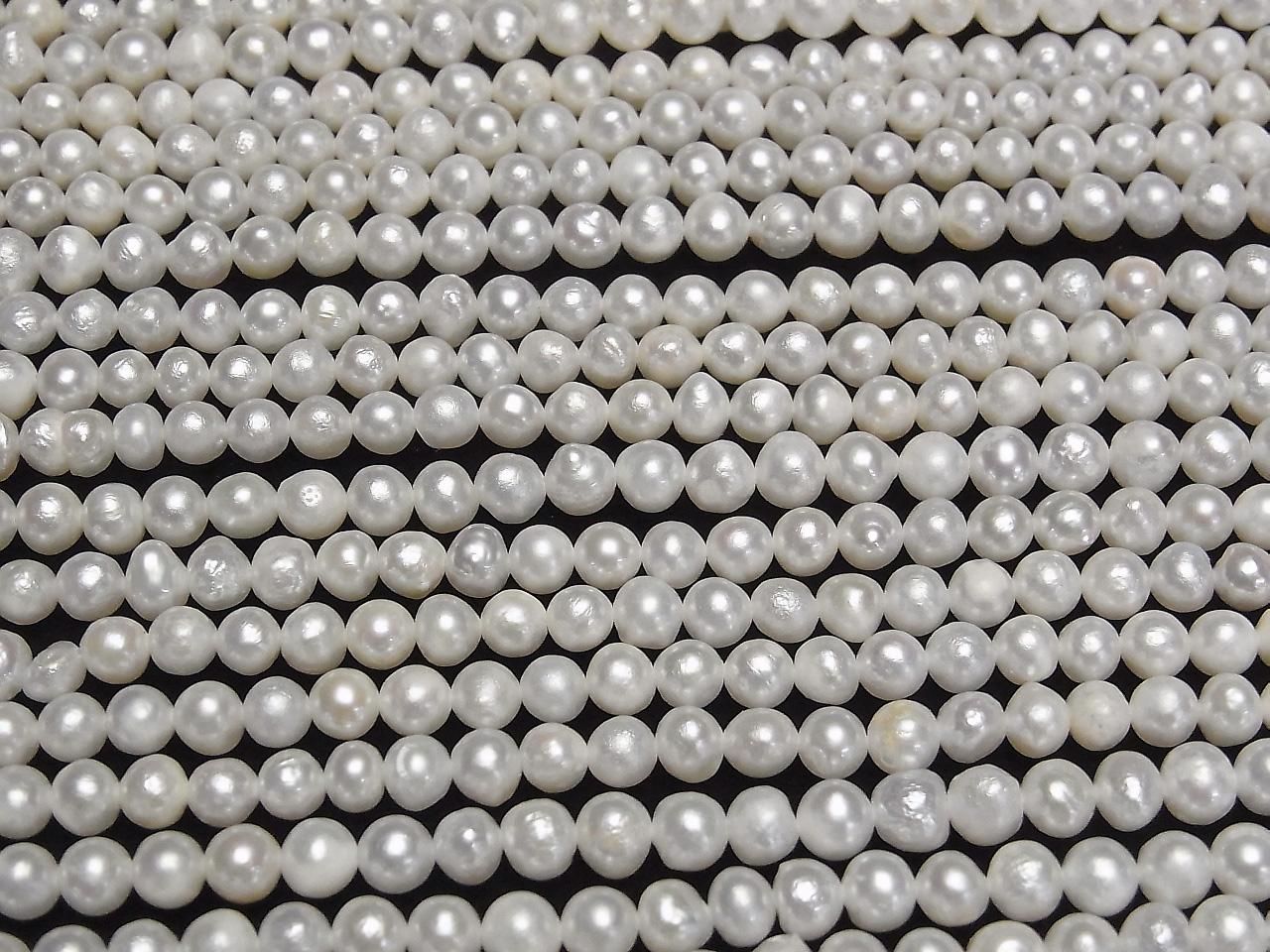 Fresh Water Pearl AA White Potato 4.5-5mm 1strand beads (approx. 13 inches/32 cm)
