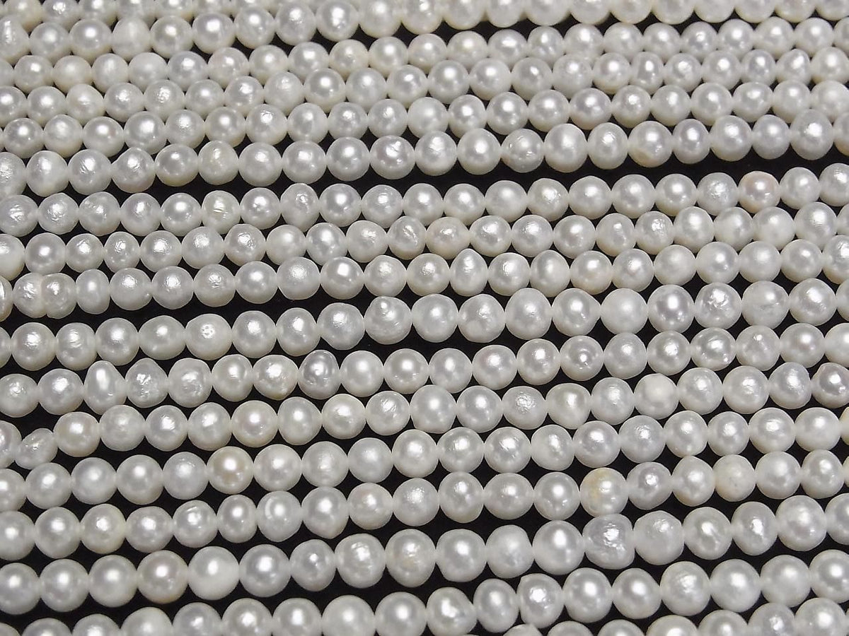 Fresh Water Pearl AA White Potato 4.5-5mm 1strand beads (approx. 13 inches/32 cm)