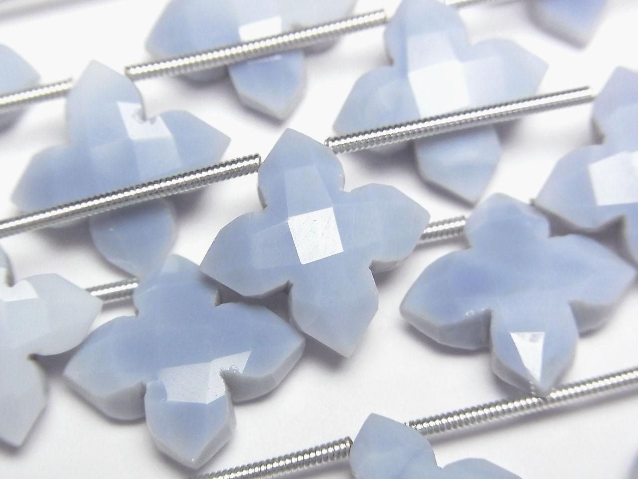 Blue Opal AA++ Irregular Faceted Square 15x15mm 1strand beads (5pcs)