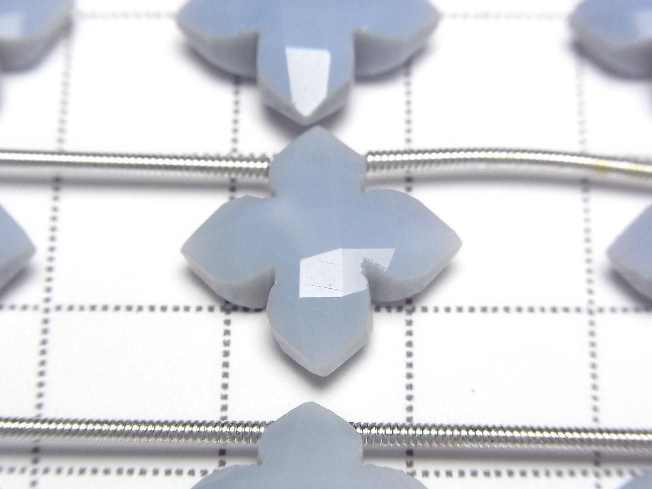 Blue Opal AA++ Irregular Faceted Square 15x15mm 1strand beads (5pcs)