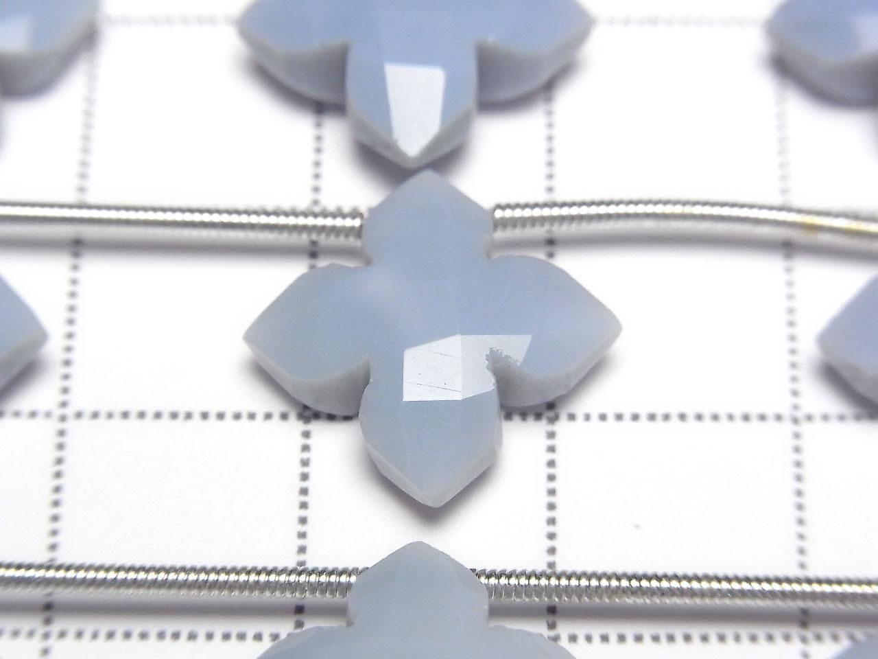 Blue Opal AA++ Irregular Faceted Square 15x15mm 1strand beads (5pcs)