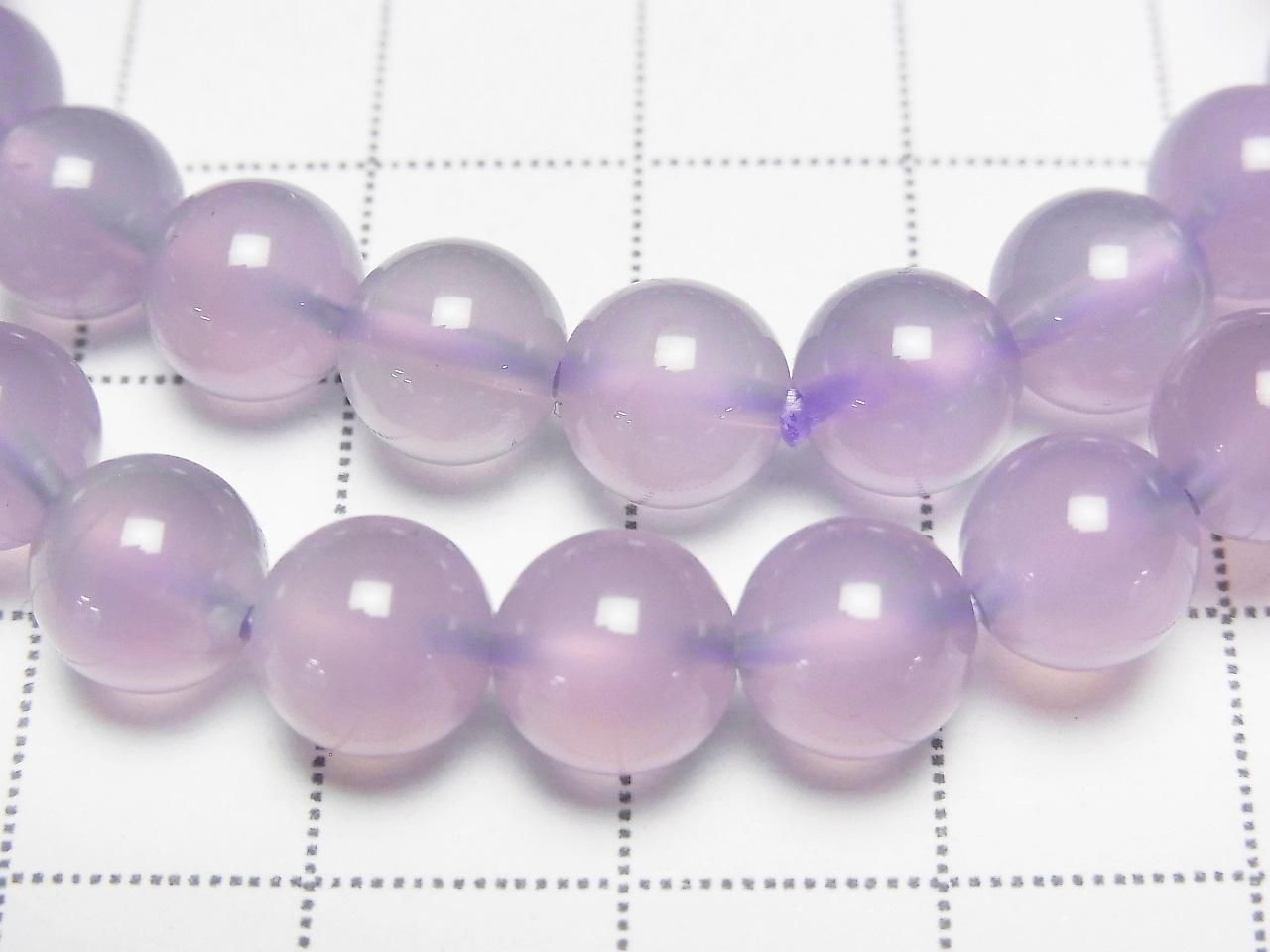 Indonesian Natural Color Purple Chalcedony AAA Round 8mm 1strand beads (Bracelet)