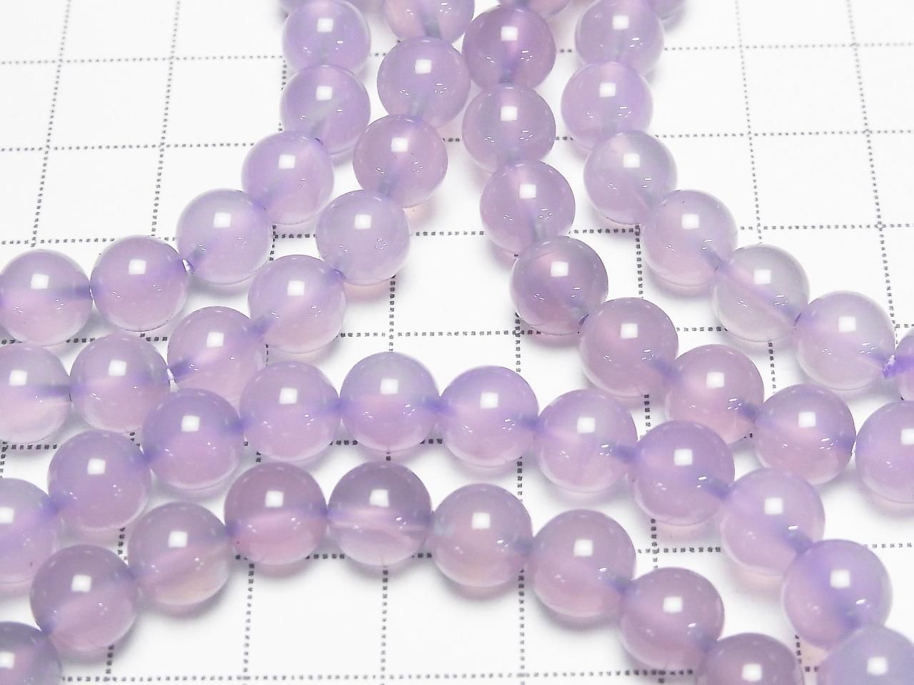 Indonesian Natural Color Purple Chalcedony AAA Round 8mm 1strand beads (Bracelet)