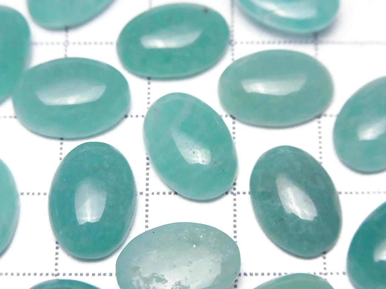 Amazonite AAA- Oval Cabochon 14x10mm 2pcs