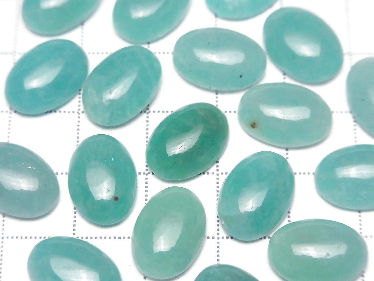 Amazonite AAA- Oval Cabochon 14x10mm 2pcs