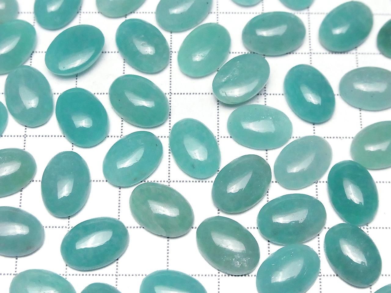 Amazonite AAA- Oval Cabochon 14x10mm 2pcs