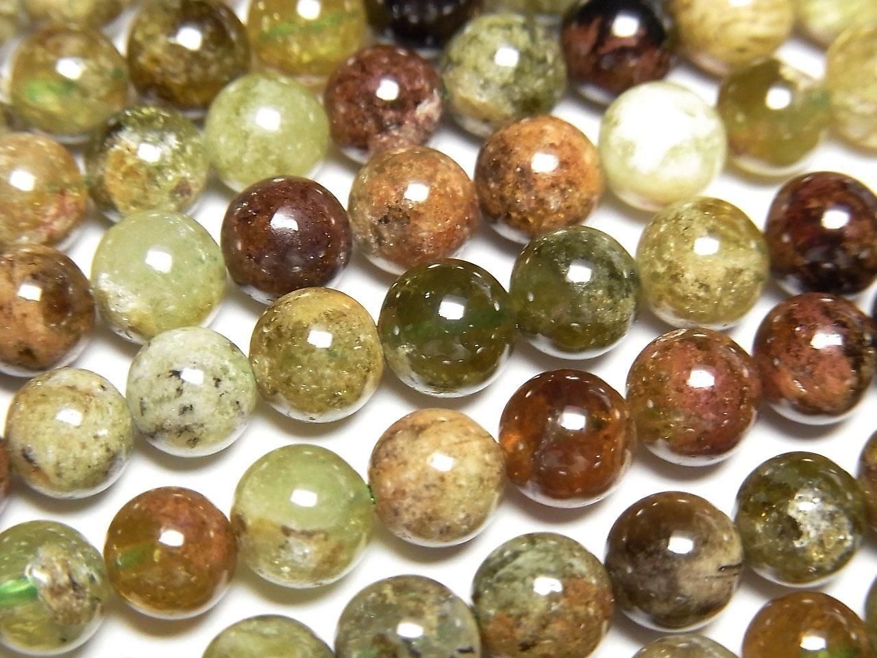Green Garnet AA Round 6mm 1strand beads (approx. 15 inches/37 cm)