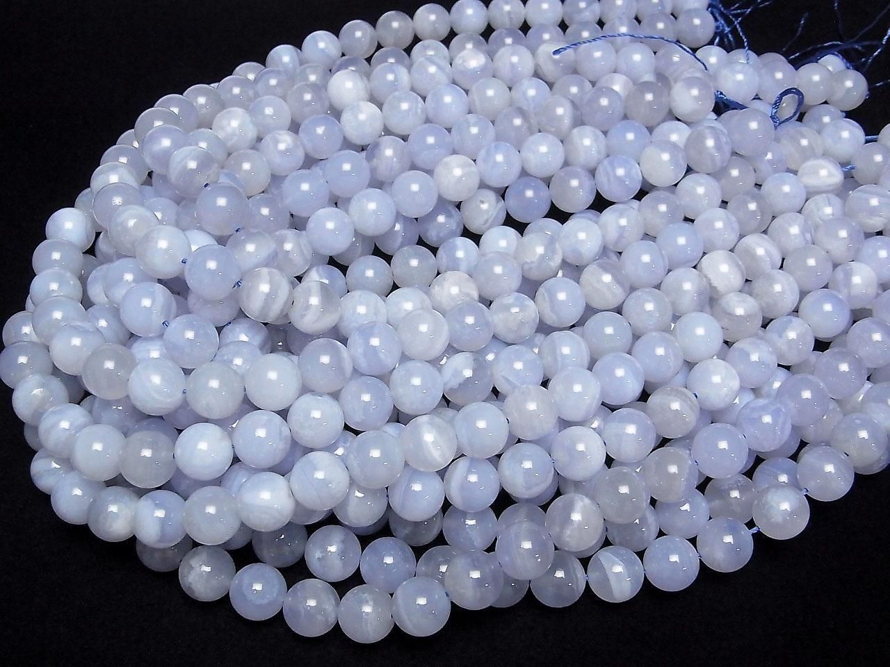 Natural color Blue chalcedony AA++ Round 10mm 1/4 or 1strand beads (approx. 15 inches/36 cm)