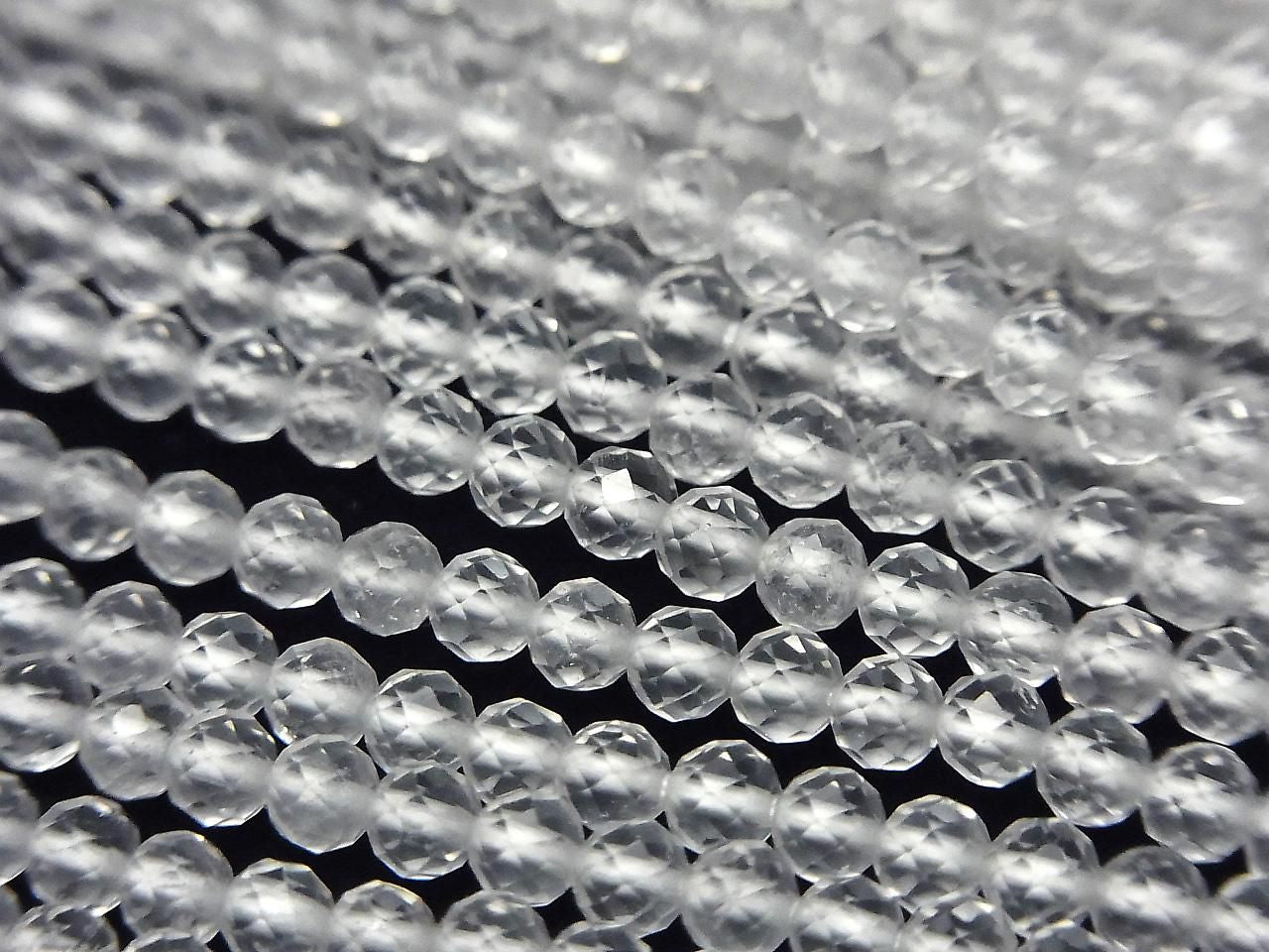Crystal AAA- Faceted Round 3mm 1strand beads (approx. 12 inches/30 cm) High Quality!