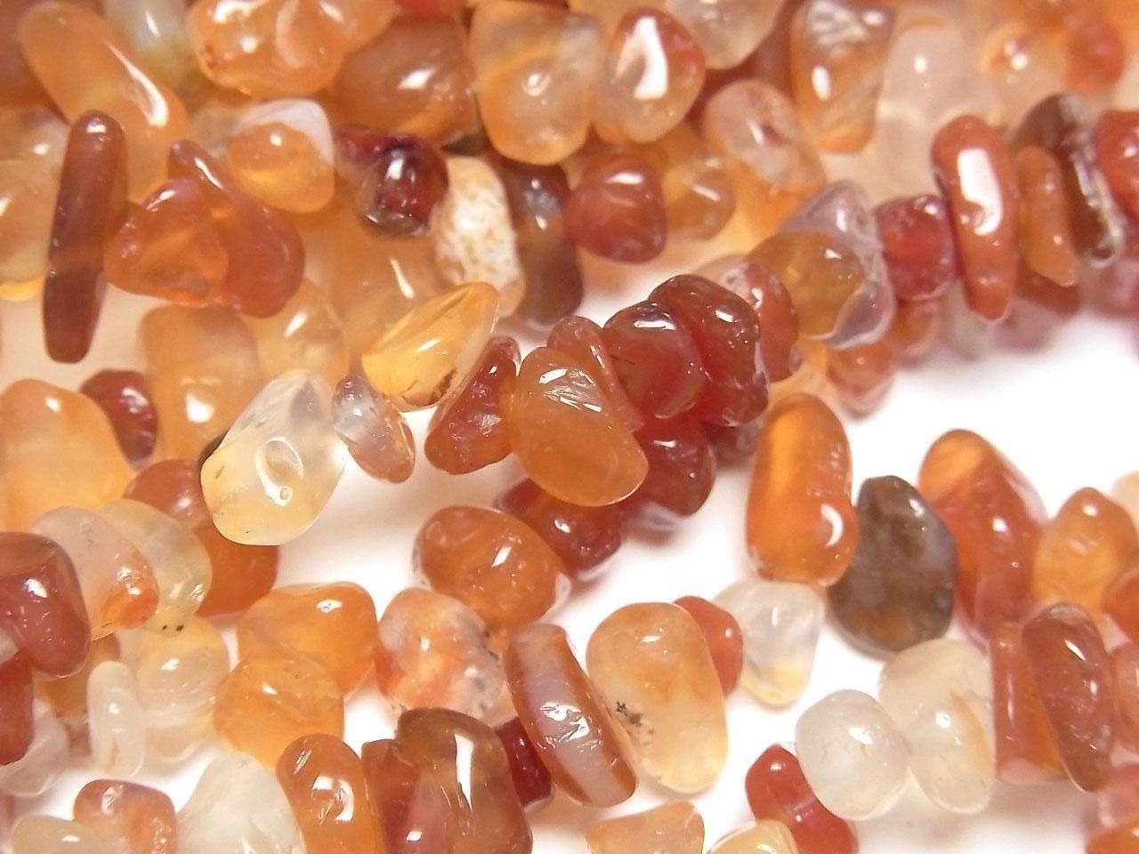 Mixed Carnelian Chips (Small Nugget) 1strand beads (approx. 30 inches/76 cm)