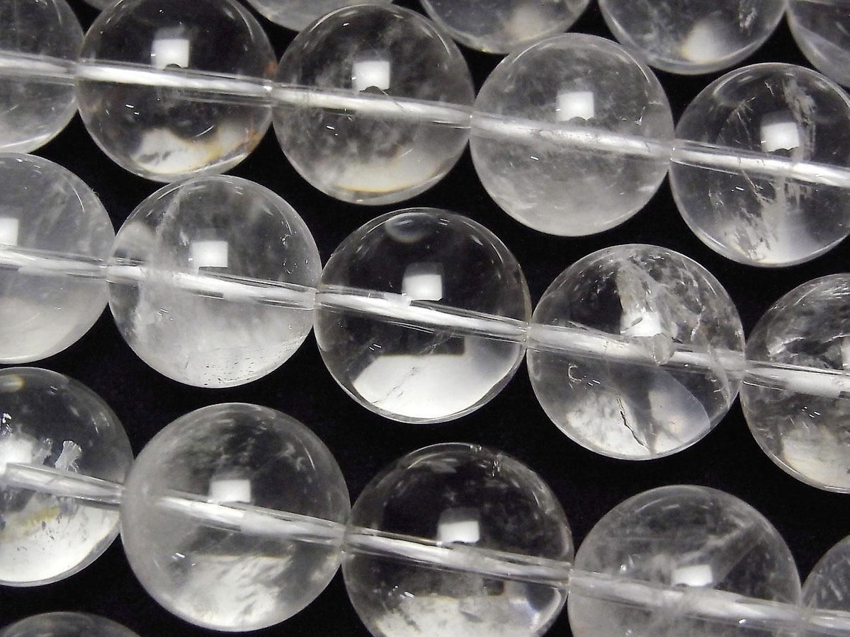 Crystal Quartz AA+ Round 16mm half or 1strand beads (aprx.15inch/38cm)