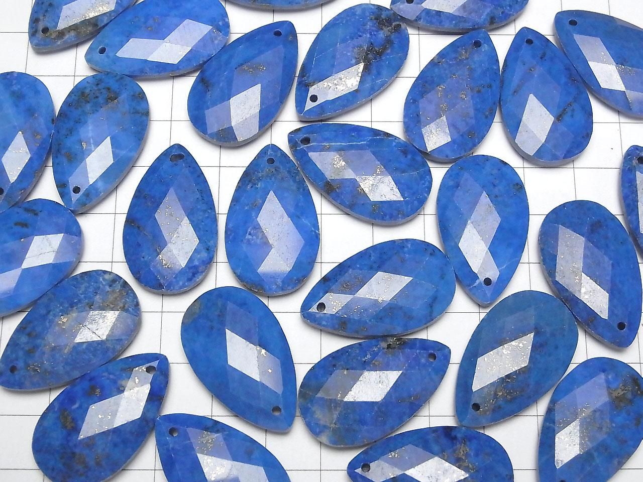 Lapislazuli AA++ Faceted Pear Shape 30x18mm 1pc
