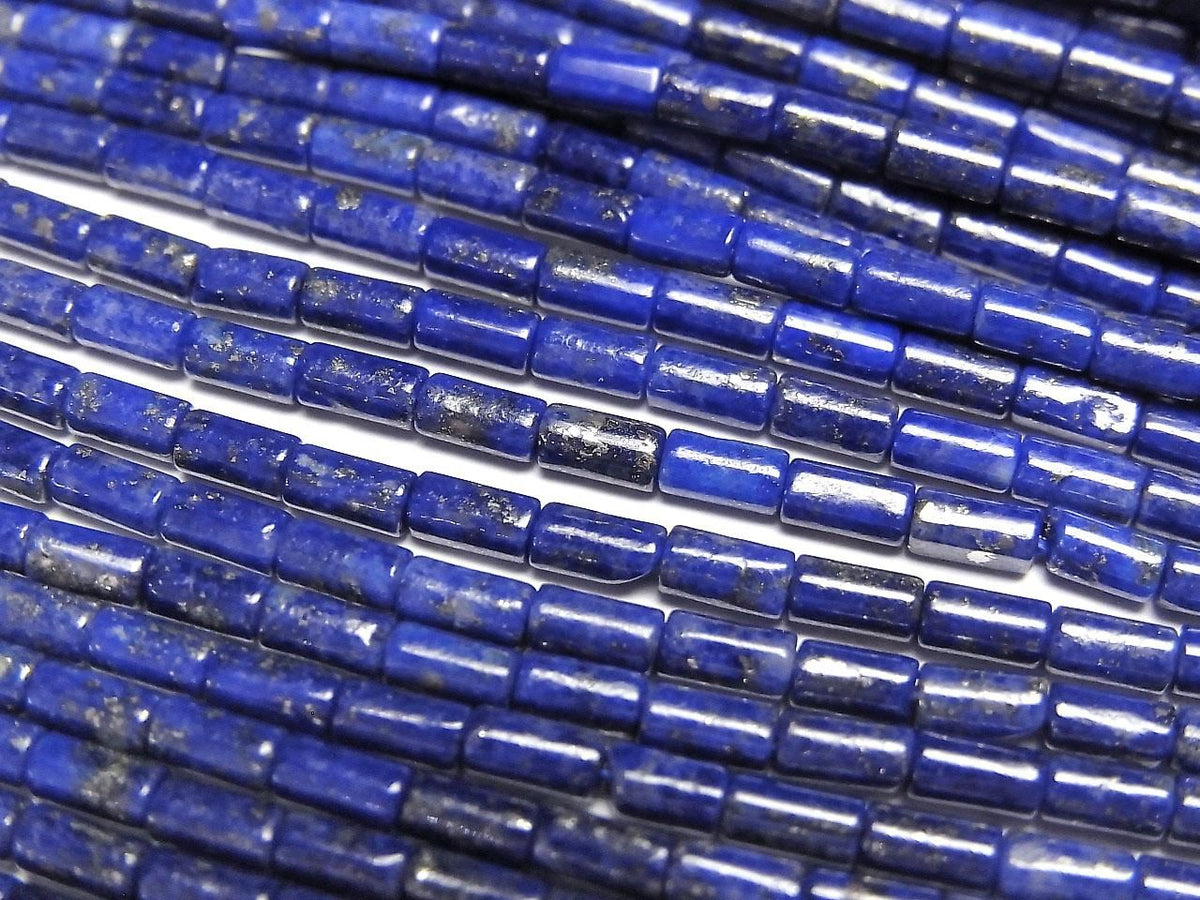 Lapislazuli AAA- Tube 4x2x2mm 1strand beads (aprx.14inch/35cm)