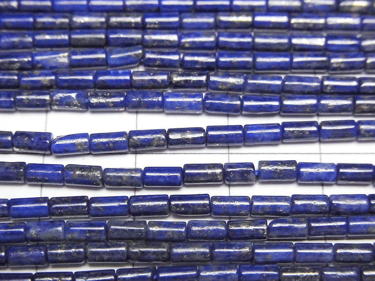 Lapislazuli AAA- Tube 4x2x2mm 1strand beads (aprx.14inch/35cm)