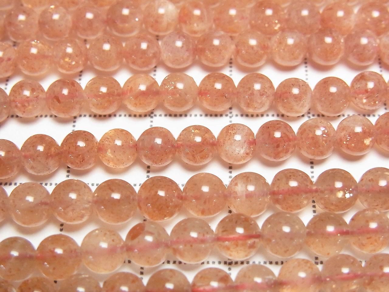 Sunstone AA++ Round 5mm 1strand beads (aprx.15inch/38cm)